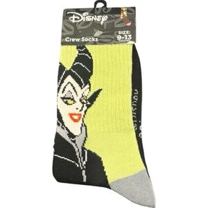 Disney Maleficent Crew Socks NEW